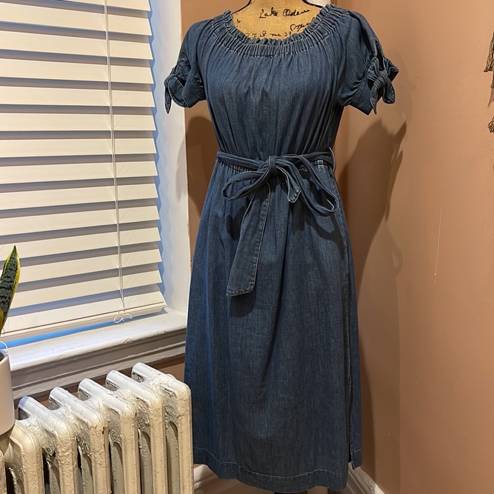 Jcrew 100% cotton denim dress